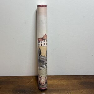Vintage Wallpaper Boarder Primative Country Village Wide 14” NOS Prepasted 5yd
